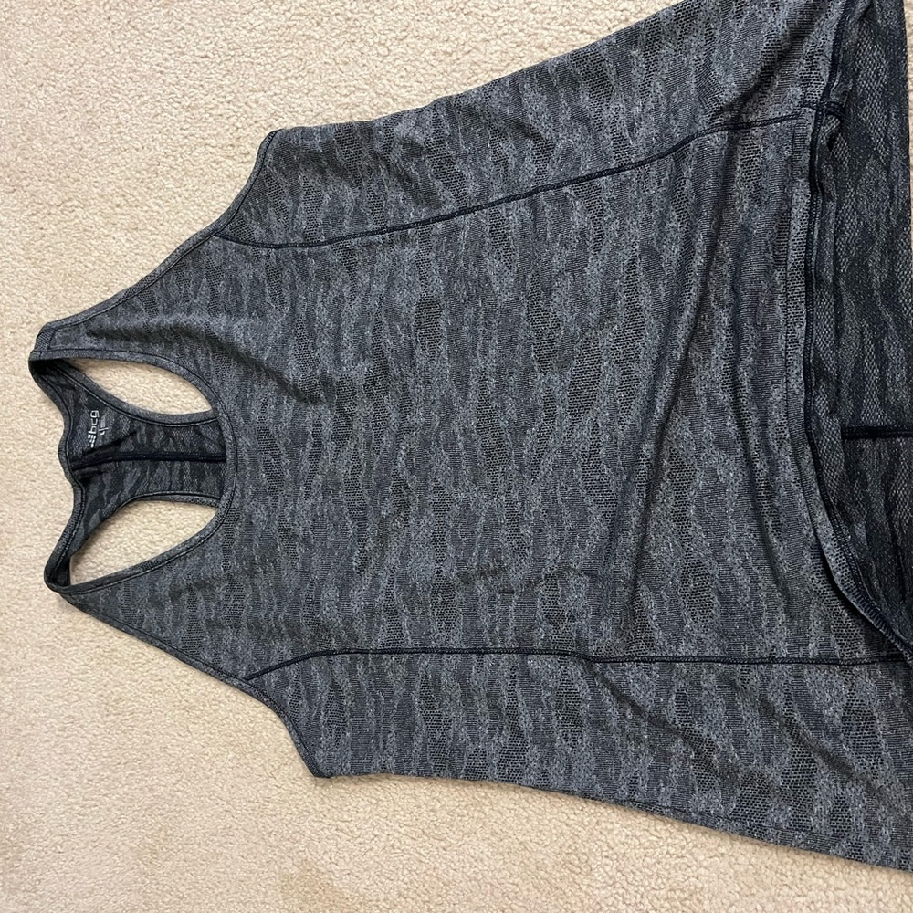 BCG Charcoal Patterned Tank Top